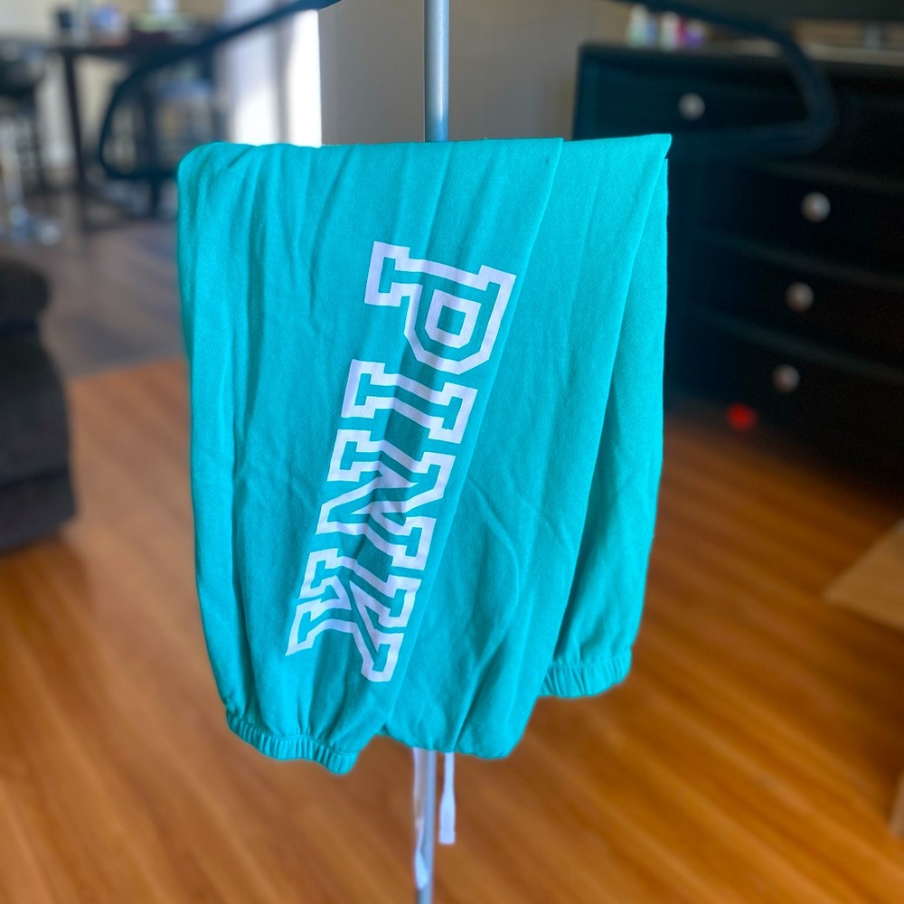 VS PINK Teal blue sweatpants
